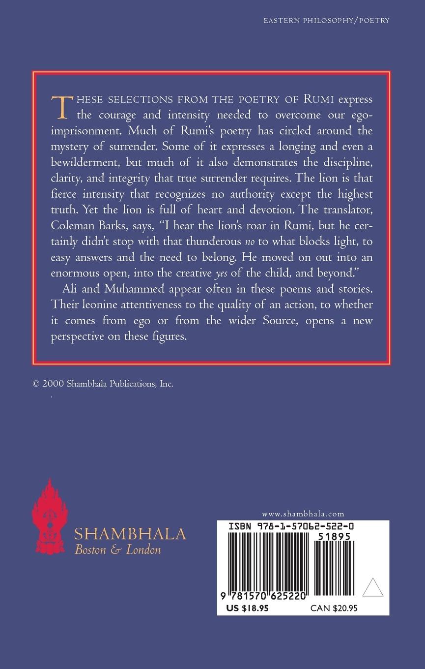 Rückseitencover Feeling the Shoulder of the Lion