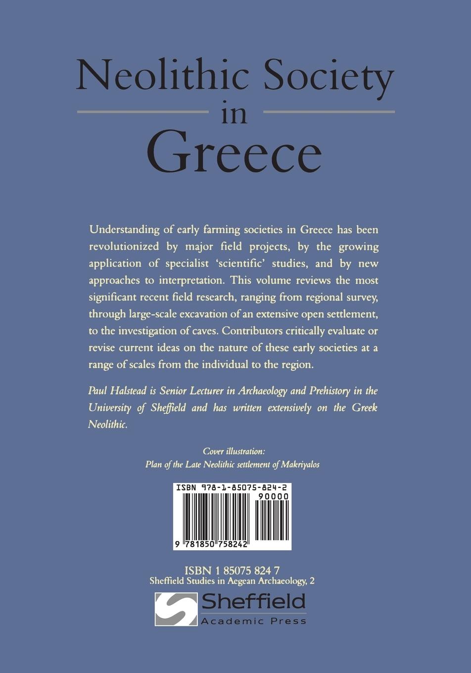 Rückseitencover Neolithic Society in Greece