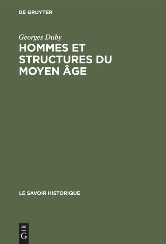 Vorderes Coverbild Hommes et structures du Moyen âge