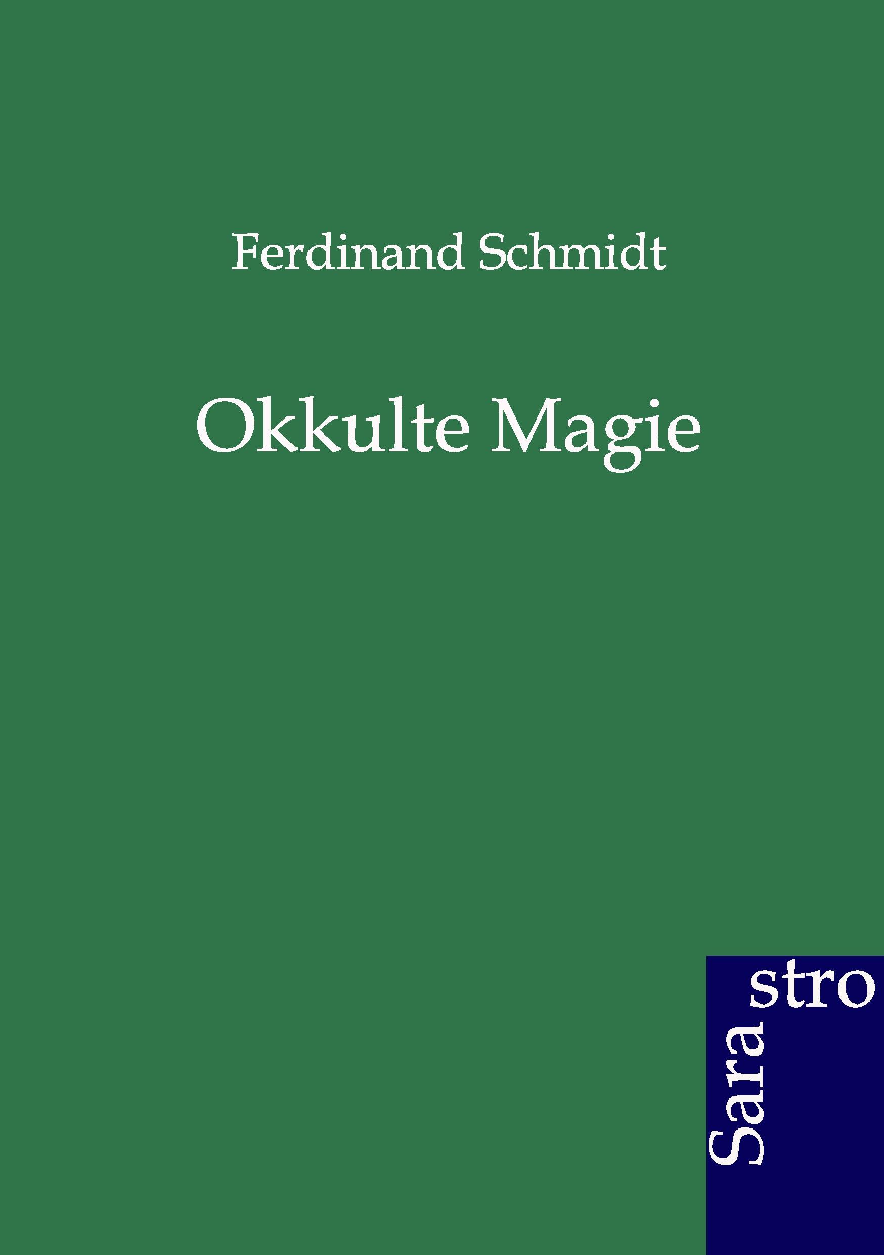 Vorderes Coverbild Okkulte Magie