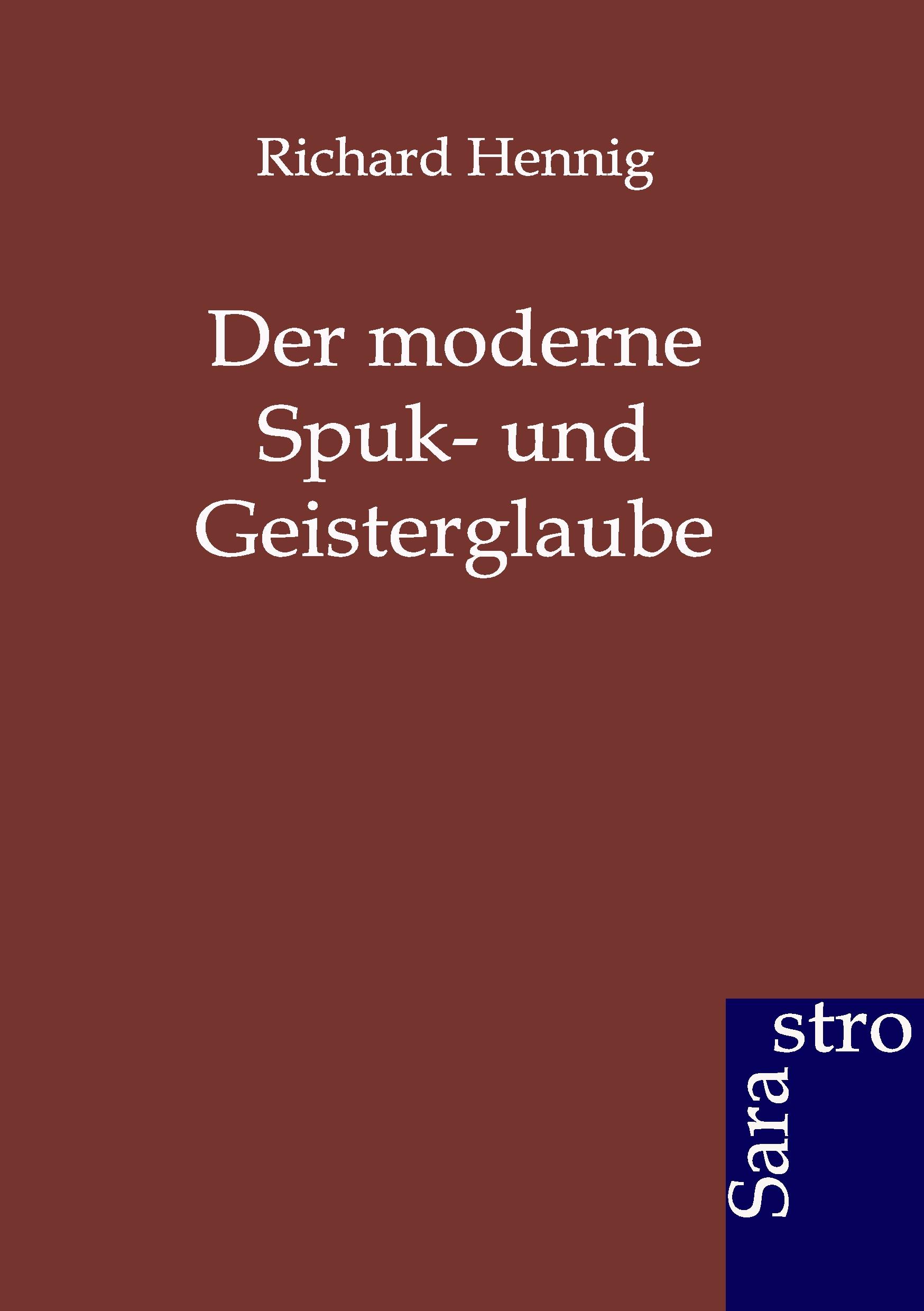 Vorderes Coverbild Der moderne Spuk- und Geisterglaube