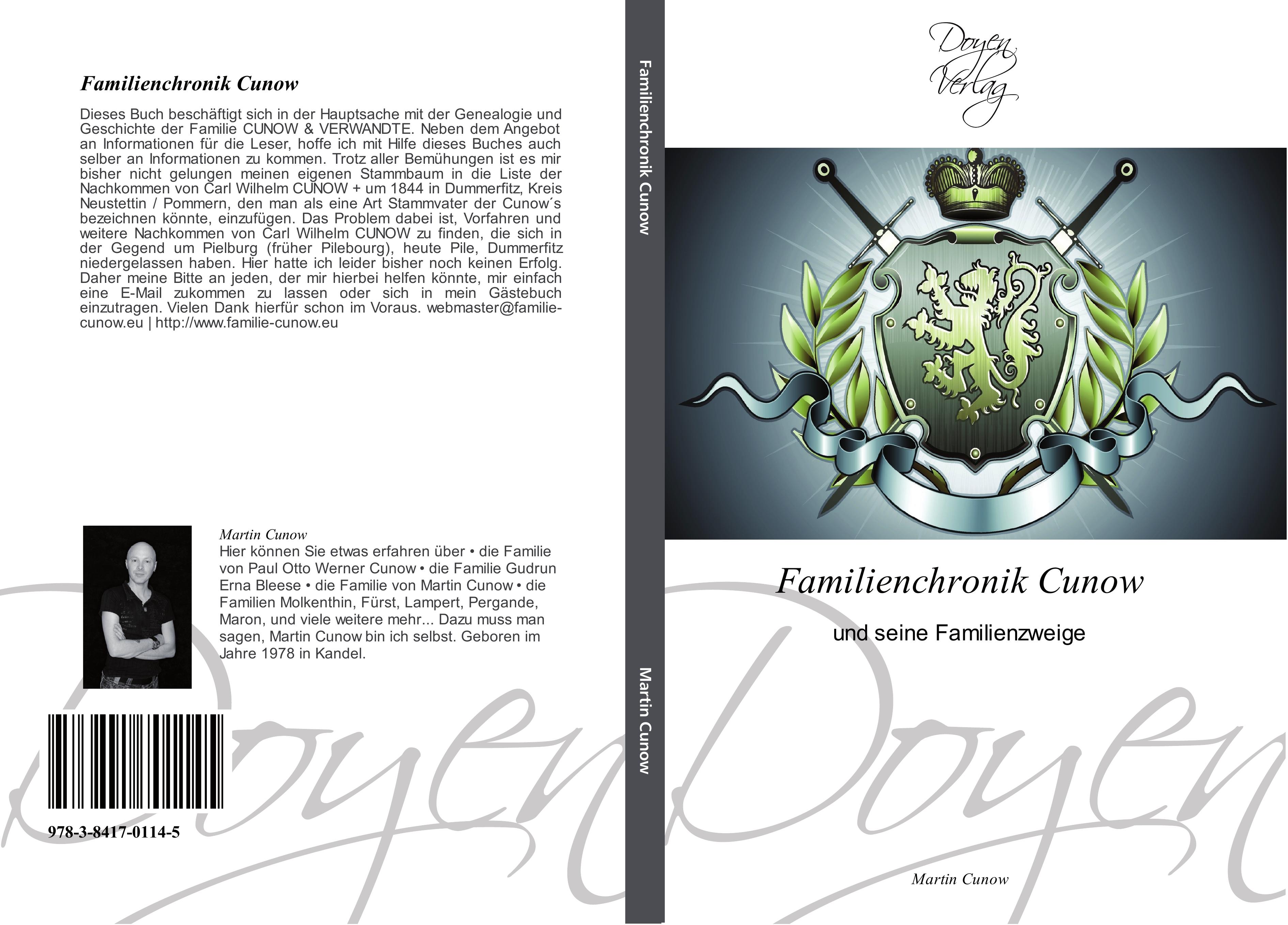 Vorderes Coverbild Familienchronik Cunow
