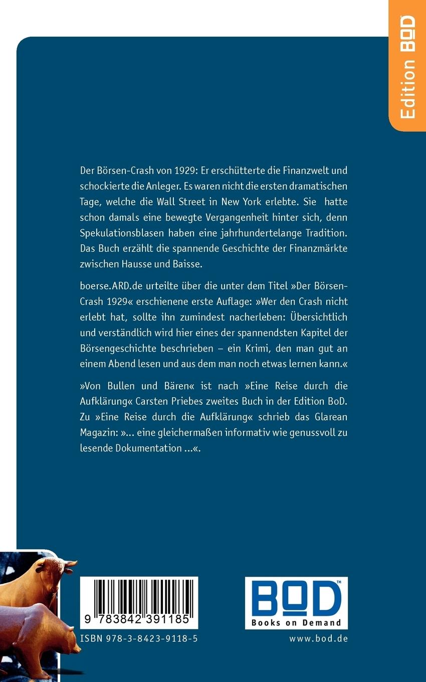 Rückseitencover Von Krisen, Crashs und Spekulanten