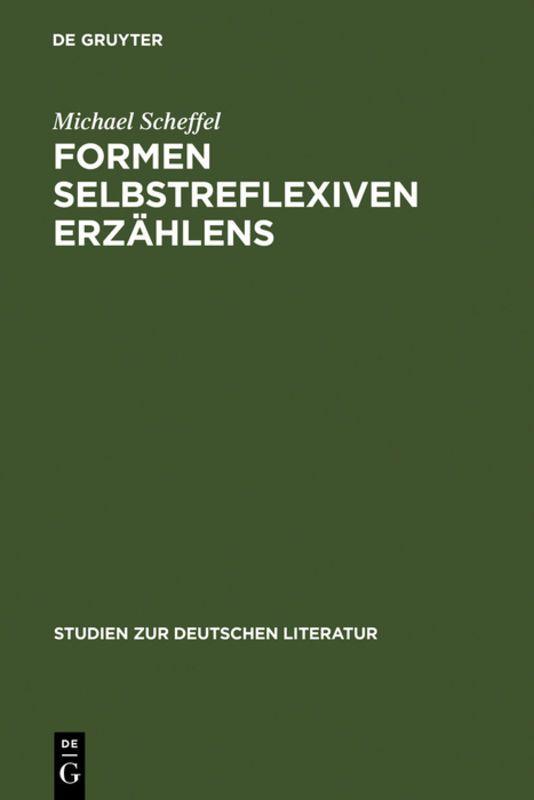 Vorderes Coverbild Formen selbstreflexiven Erzählens