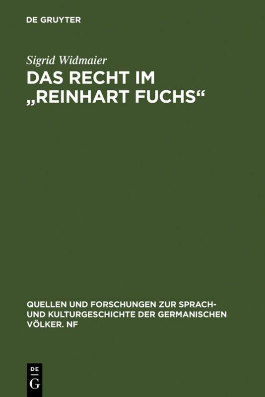 Vorderes Coverbild Das Recht im "Reinhart Fuchs"