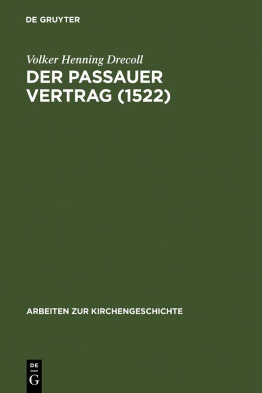 Vorderes Coverbild Der Passauer Vertrag (1552)