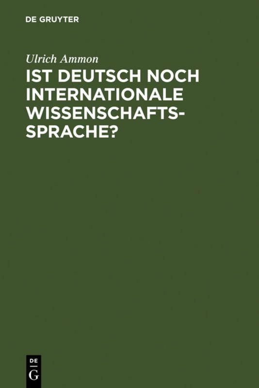 Vorderes Coverbild Ist Deutsch noch internationale Wissenschaftssprache?