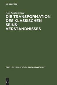 Vorderes Coverbild Die Transformation des klassischen Seinsverständnisses