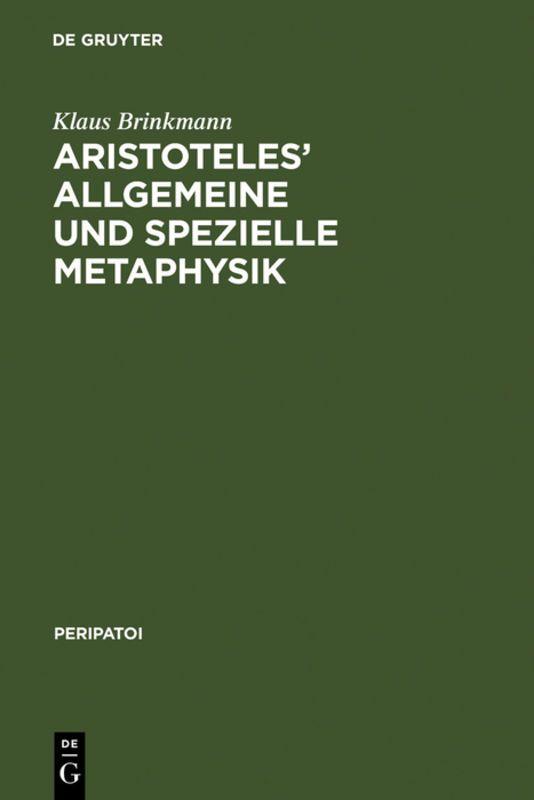 Vorderes Coverbild Aristoteles' allgemeine und spezielle Metaphysik