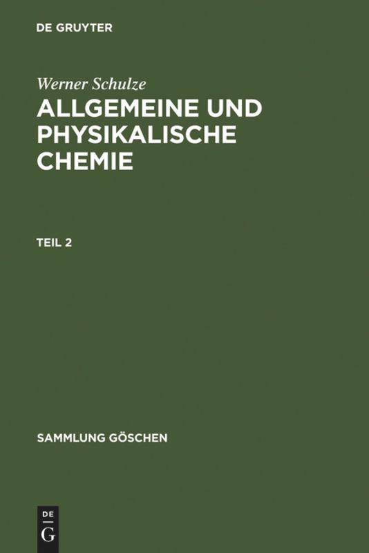 Vorderes Coverbild Allgemeine und physikalische Chemie. Teil 2