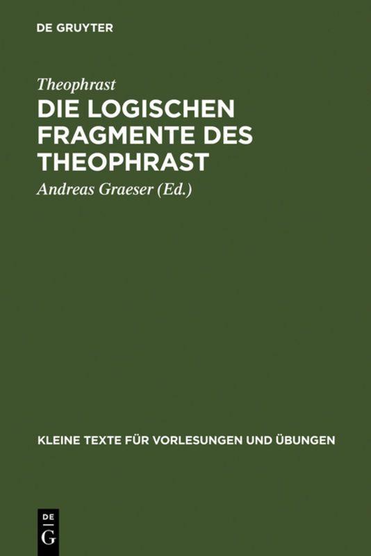 Vorderes Coverbild Die logischen Fragmente des Theophrast
