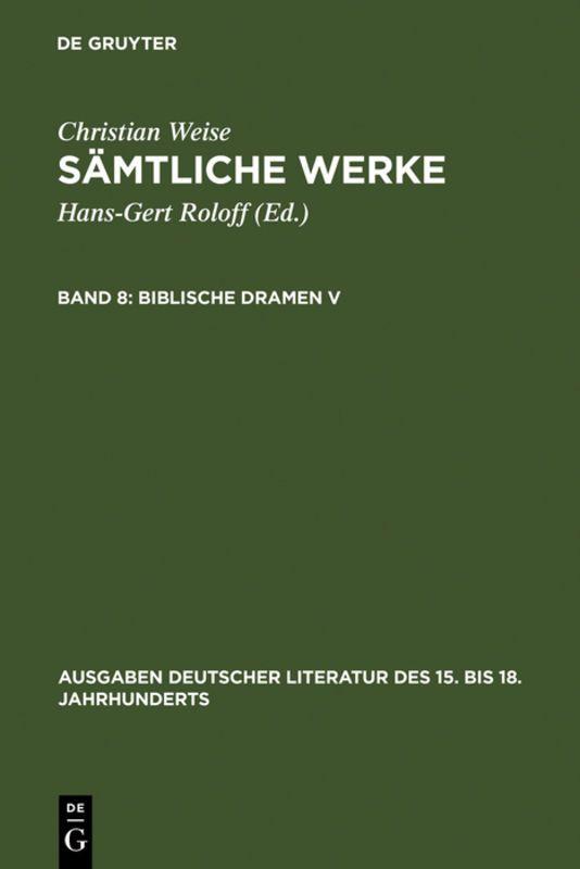 Vorderes Coverbild Biblische Dramen V