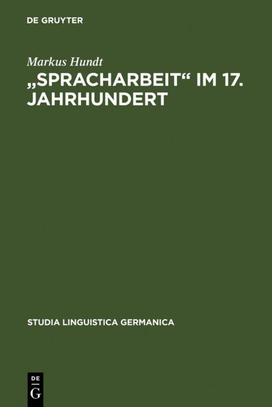 Vorderes Coverbild "Spracharbeit" im 17. Jahrhundert