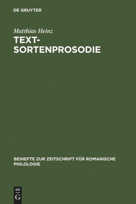 Vorderes Coverbild Textsortenprosodie