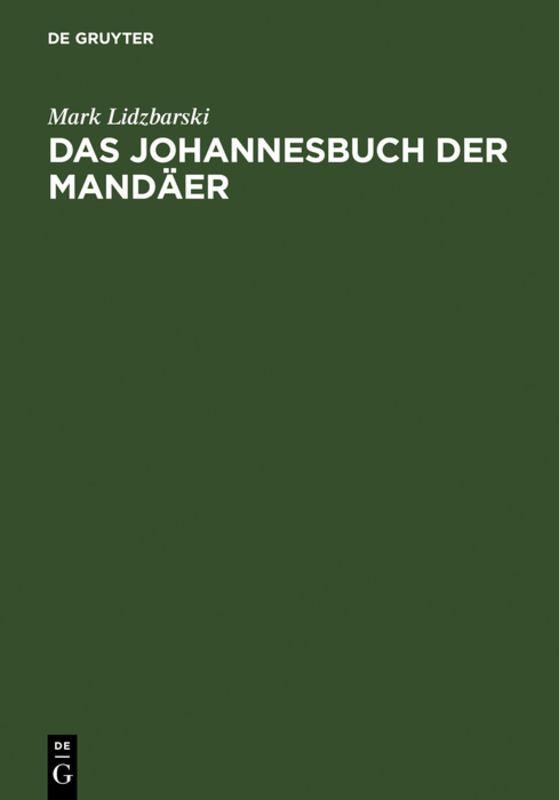 Vorderes Coverbild Das Johannesbuch der Mandäer