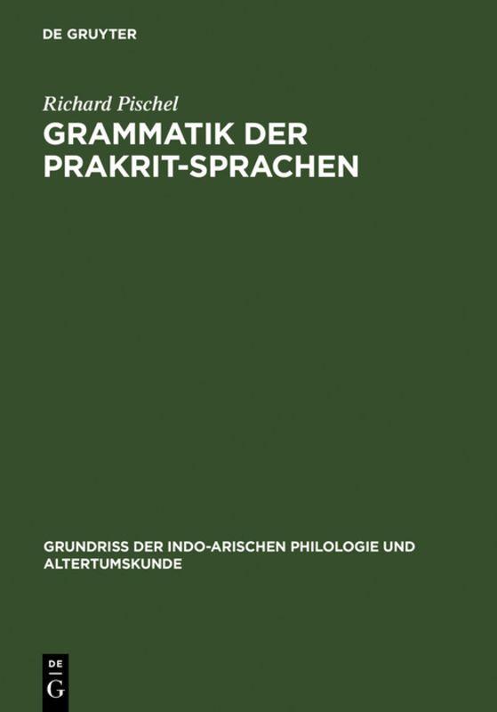 Vorderes Coverbild Grammatik der Prakrit-Sprachen