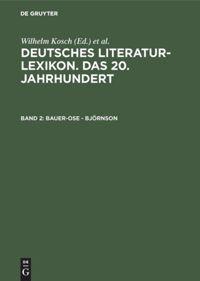 Vorderes Coverbild Bauer-Ose - Björnson