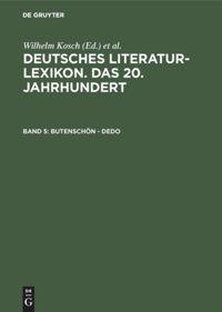 Vorderes Coverbild Butenschön - Dedo