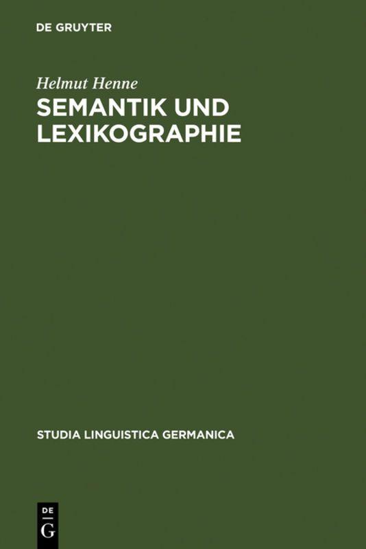 Vorderes Coverbild Semantik und Lexikographie
