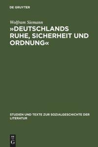 Vorderes Coverbild 'Deutschlands Ruhe, Sicherheit und Ordnung'