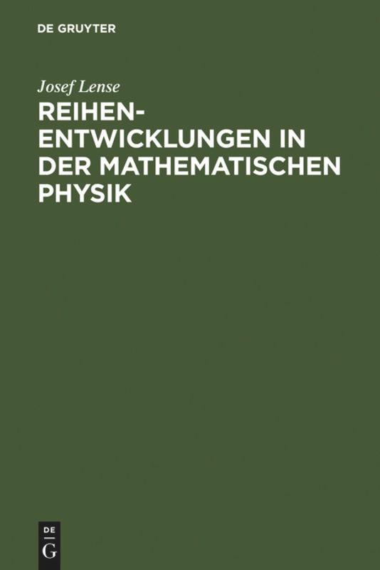 Vorderes Coverbild Reihenentwicklungen in der mathematischen Physik