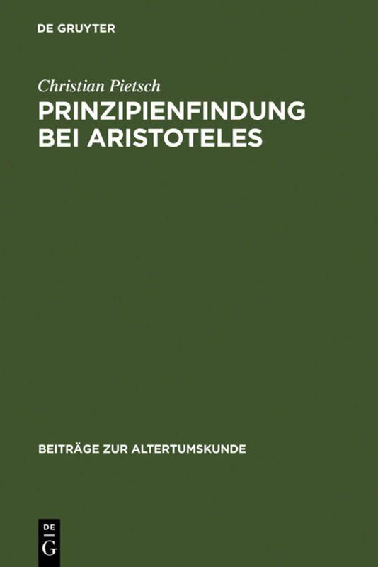 Vorderes Coverbild Prinzipienfindung bei Aristoteles