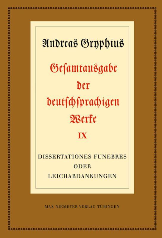 Vorderes Coverbild Dissertationes funebres oder Leichabdankungen