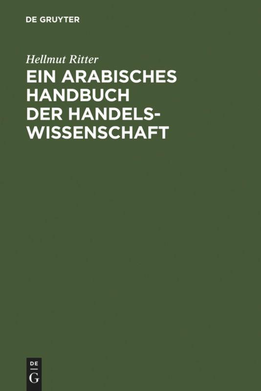 Vorderes Coverbild Ein arabisches Handbuch der Handelswissenschaft