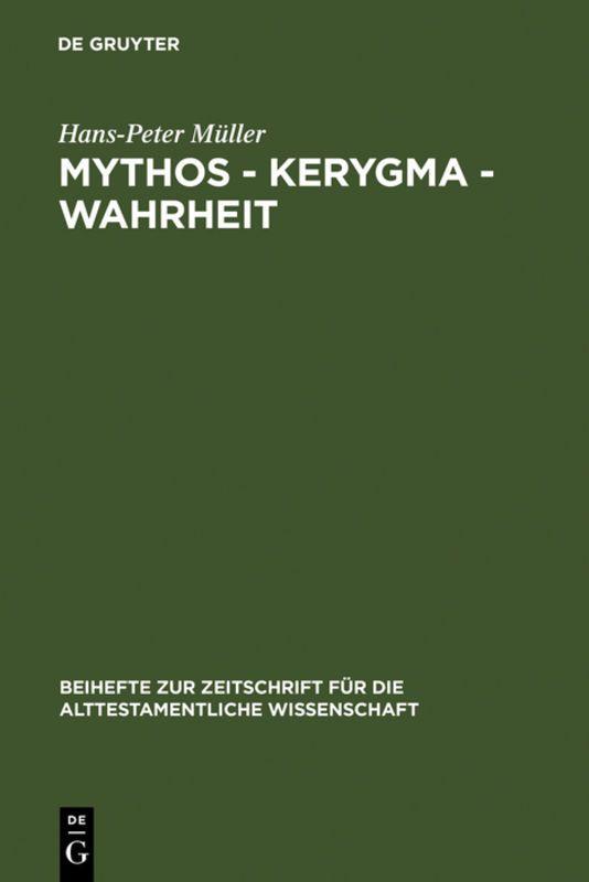 Vorderes Coverbild Mythos - Kerygma - Wahrheit