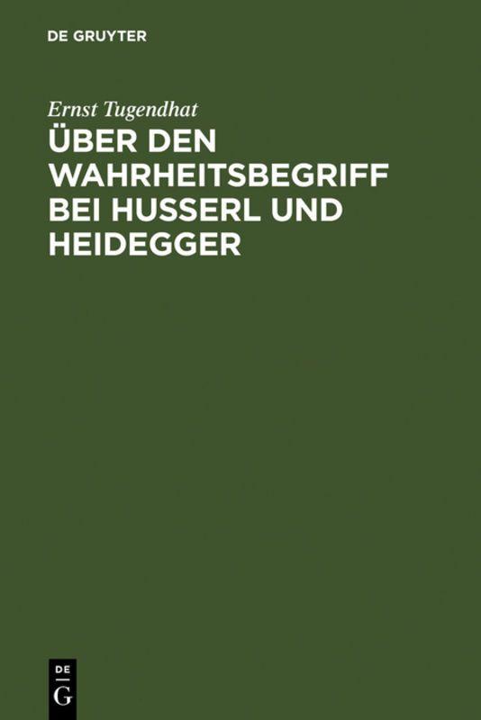 Vorderes Coverbild Über den Wahrheitsbegriff bei Husserl und Heidegger