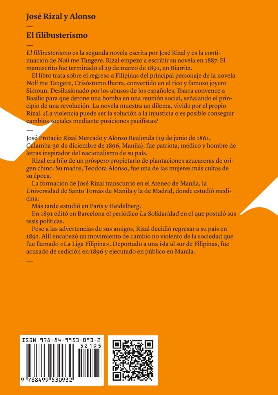 Rückseitencover El filibusterismo