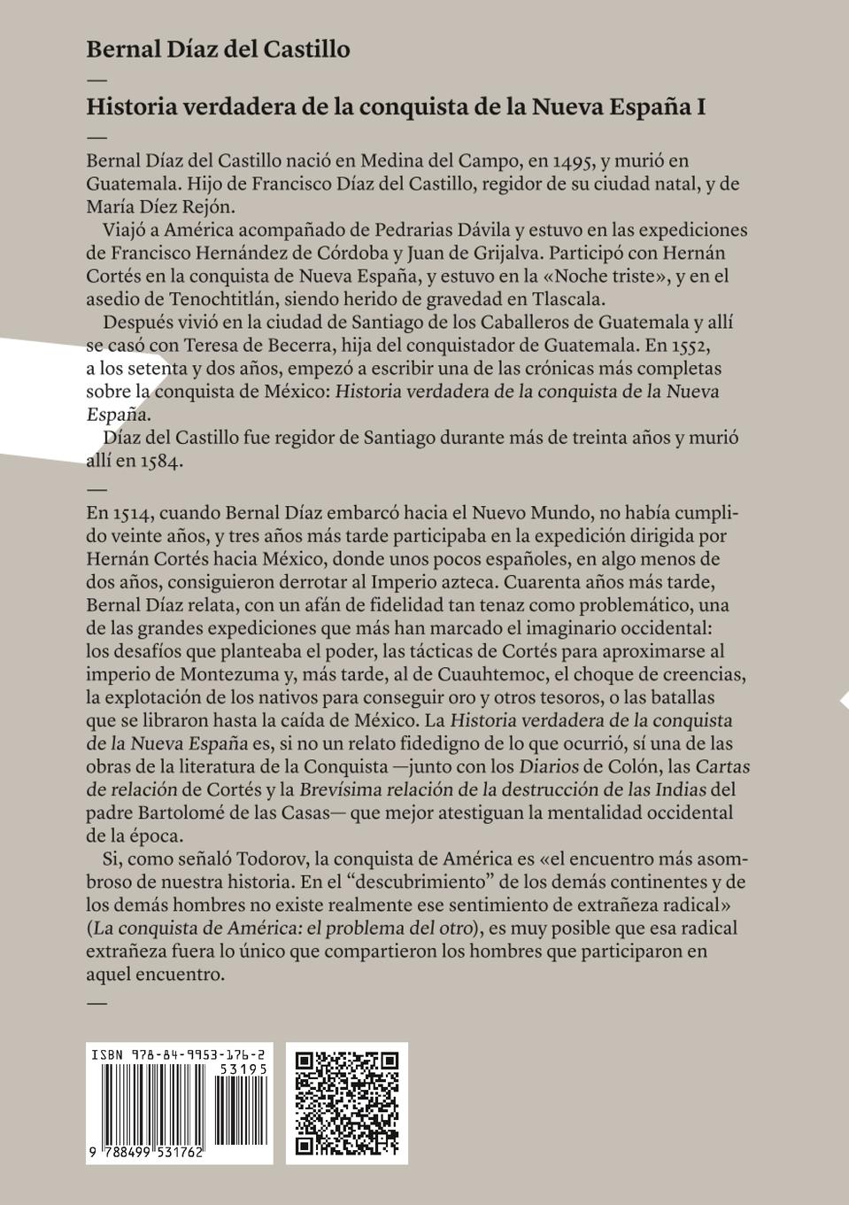 Rückseitencover Historia verdadera de la conquista de la Nueva España