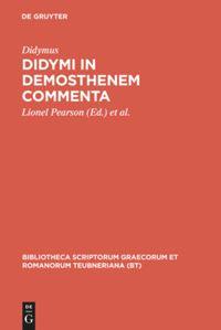 Vorderes Coverbild Didymi in Demosthenem commenta