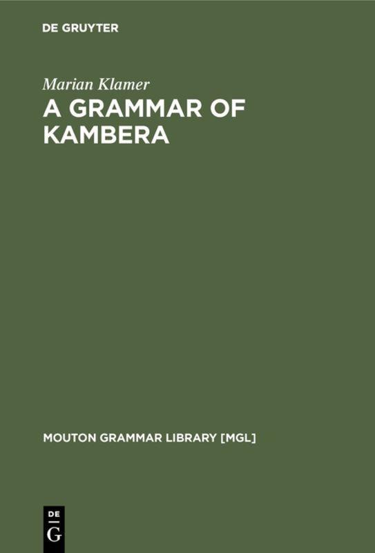 Vorderes Coverbild A Grammar of Kambera