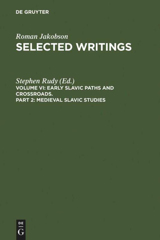 Vorderes Coverbild Medieval Slavic Studies