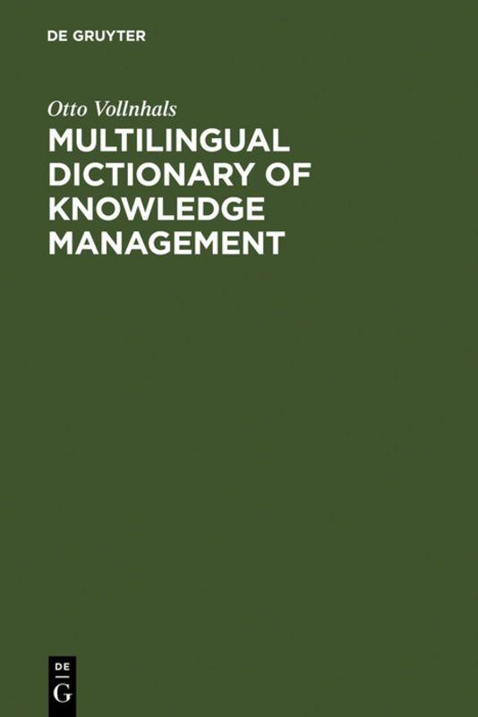 Vorderes Coverbild Multilingual Dictionary of Knowledge Management