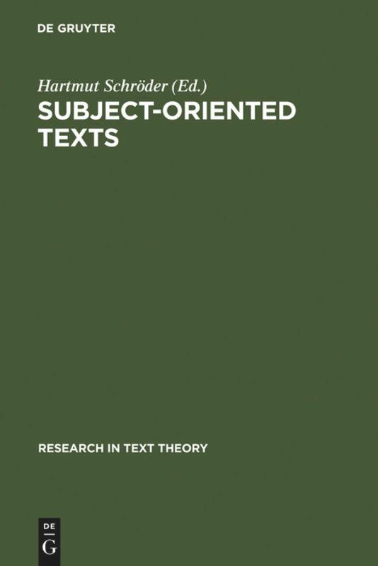 Vorderes Coverbild Subject-oriented Texts