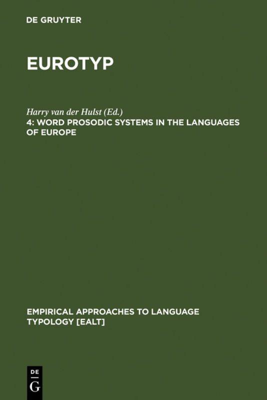 Vorderes Coverbild Word Prosodic Systems in the Languages of Europe