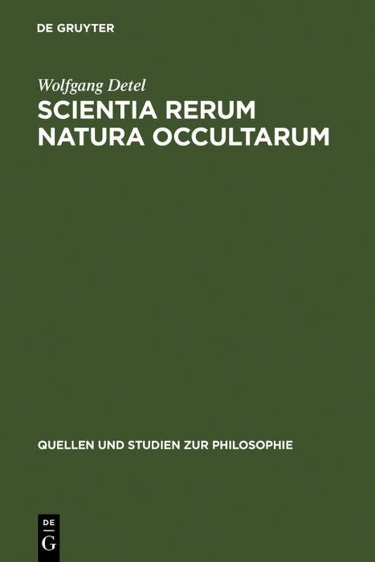 Vorderes Coverbild Scientia rerum natura occultarum