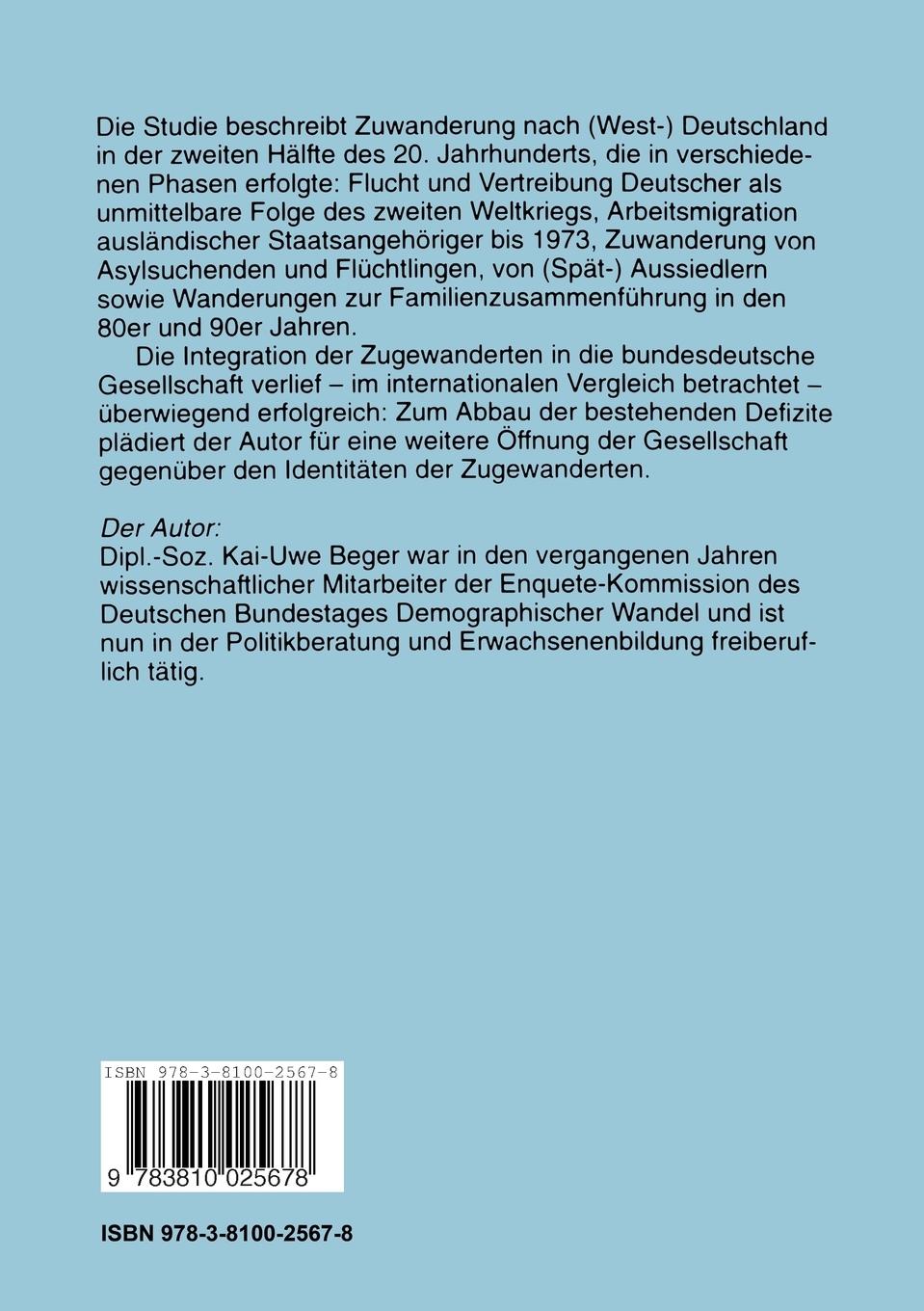 Rückseitencover Migration und Integration