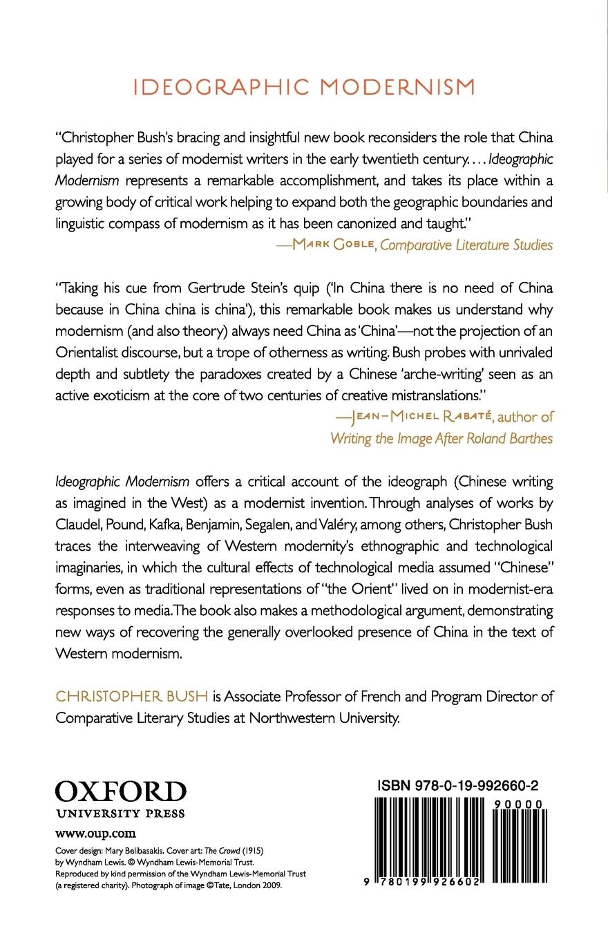 Rückseitencover Ideographic Modernism