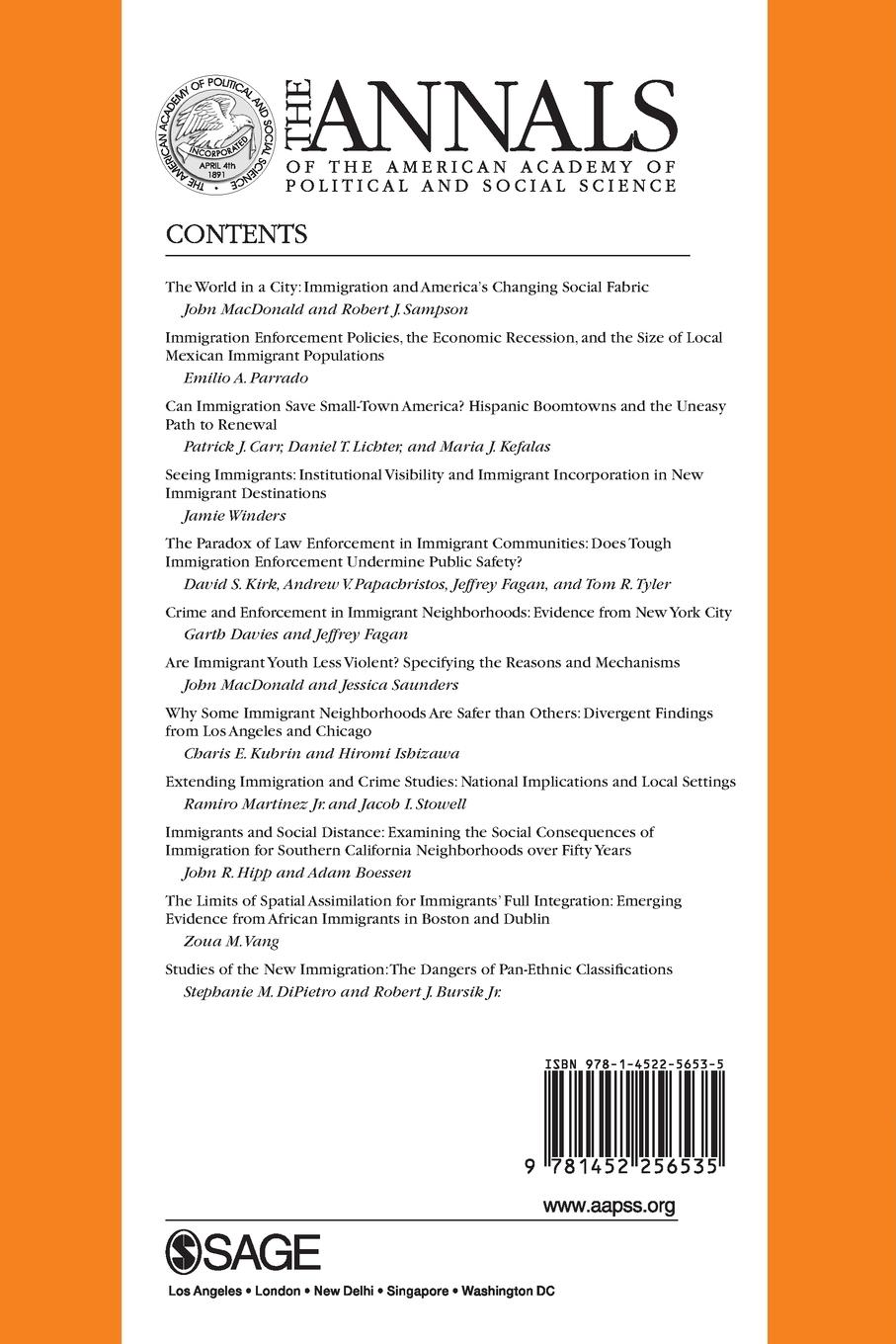 Rückseitencover Immigration and the Changing Social Fabric of American Cities