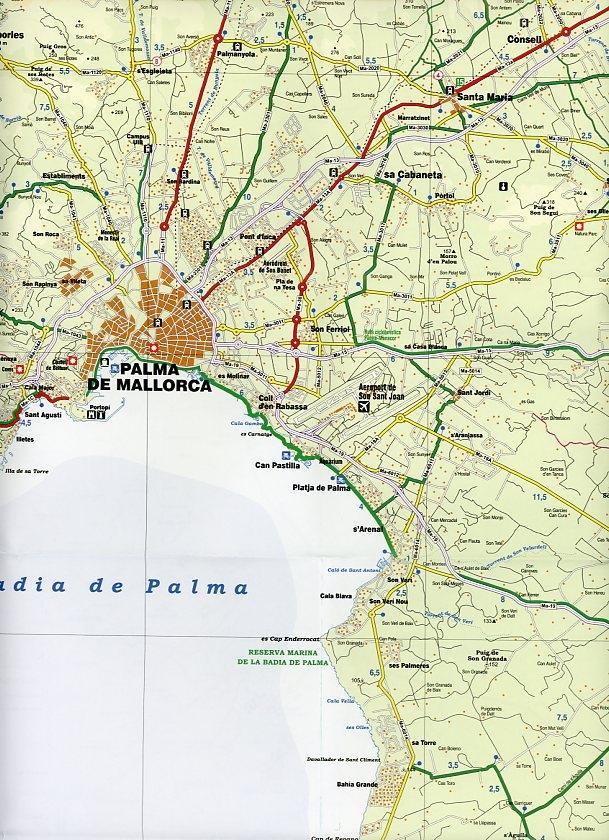 Beispielinhalt (Bild) Radwanderkarte Bike Mallorca 1 : 100 000