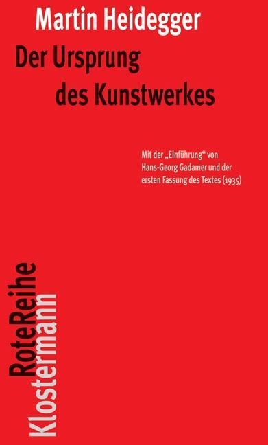 Vorderes Coverbild Der Ursprung des Kunstwerkes