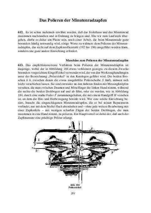 Beispielinhalt (Bild) Der Uhrmacher am Werktisch