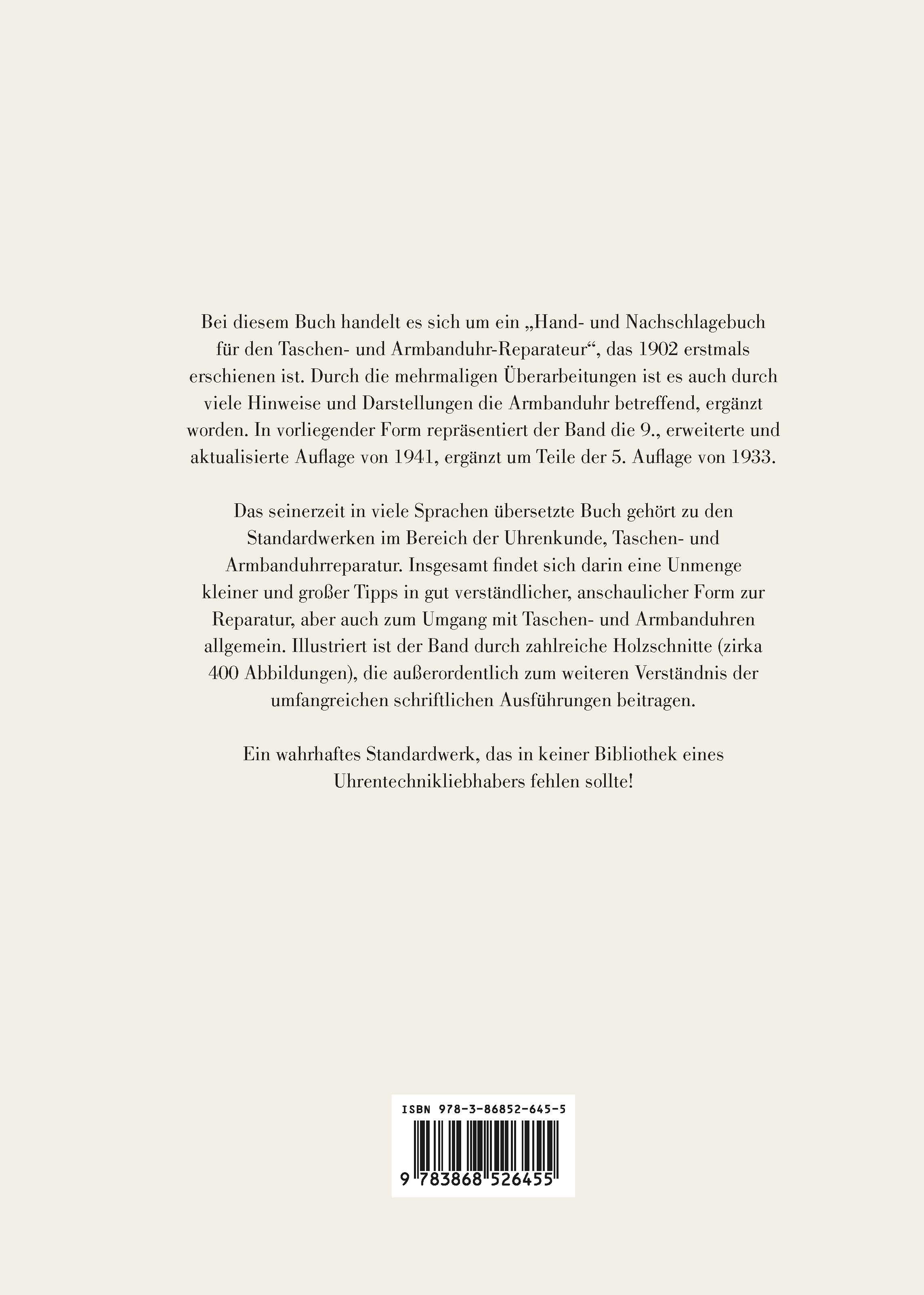 Rückseitencover Der Uhrmacher am Werktisch