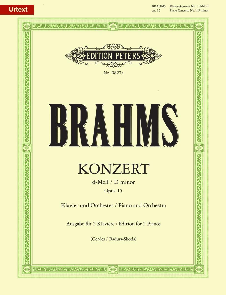 Vorderes Coverbild Konzert Nr. 1 d-Moll op. 15 für Klavier und Orchester, Ausgabe für 2 Klaviere