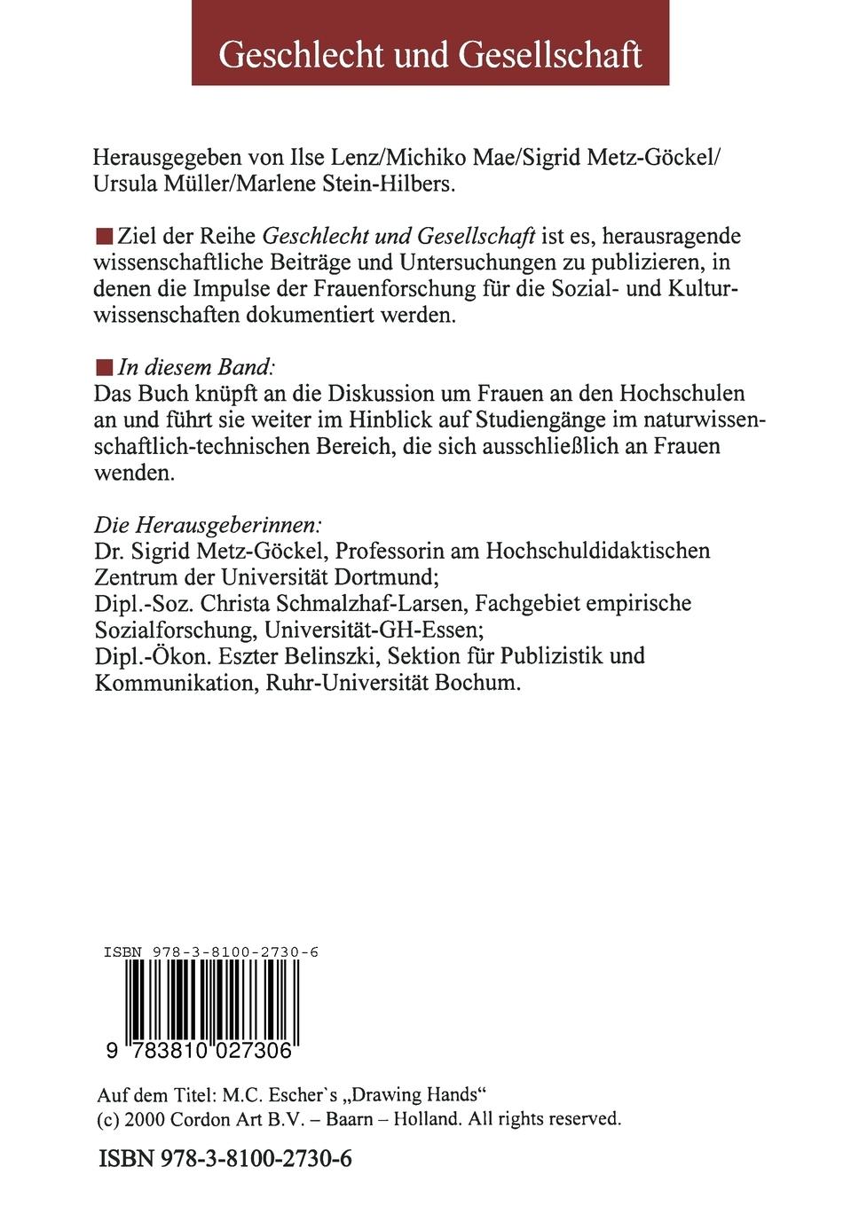 Rückseitencover Hochschulreform und Geschlecht