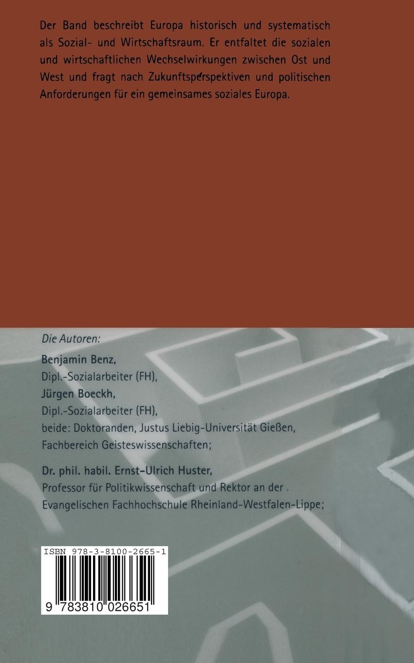 Rückseitencover Sozialraum Europa