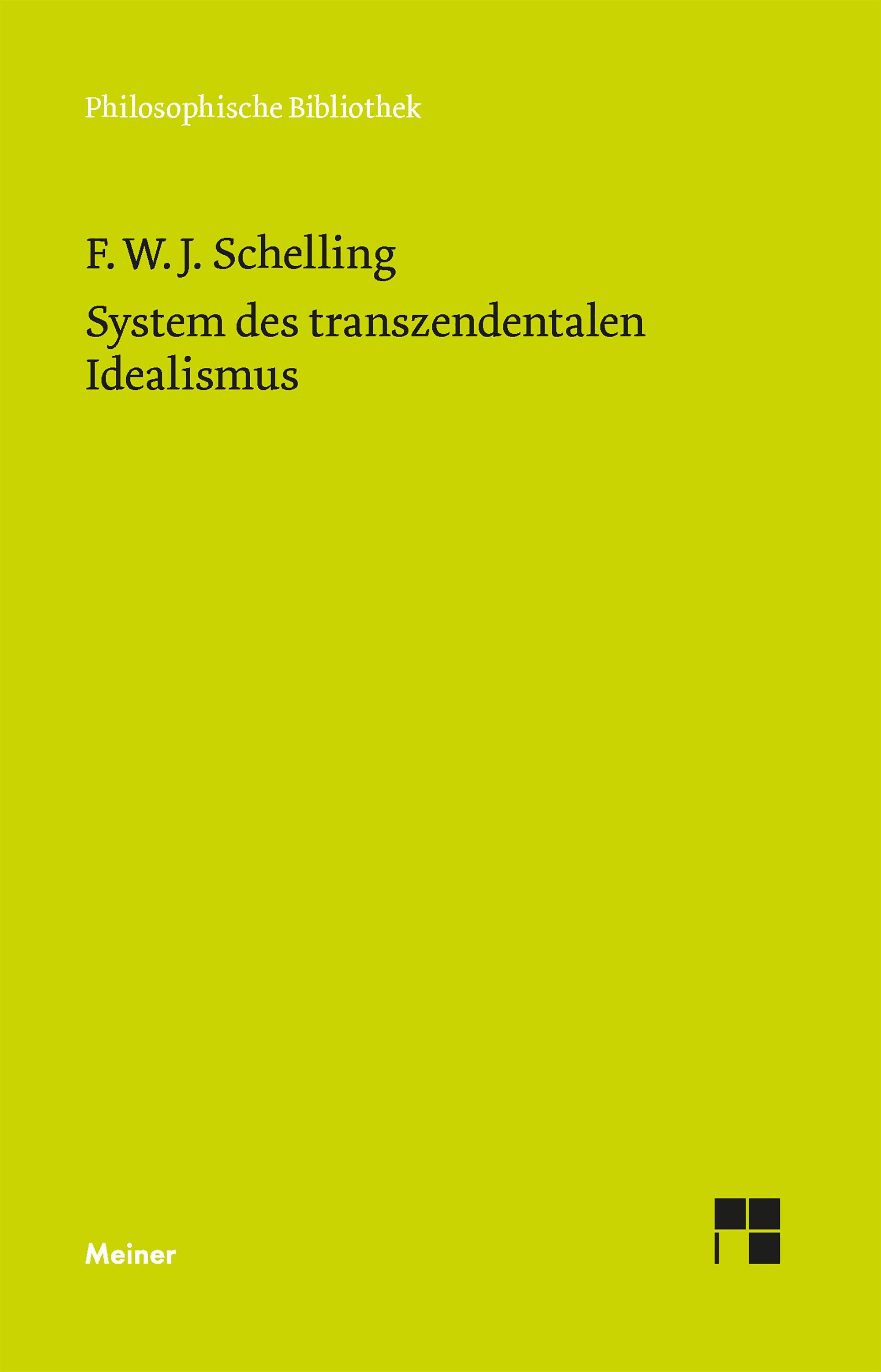 Vorderes Coverbild System des transzendentalen Idealismus